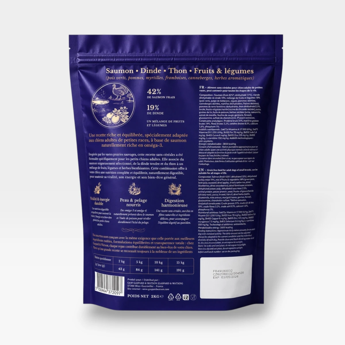 Saumon (petites races) sans céréales - Rives douces 2kg