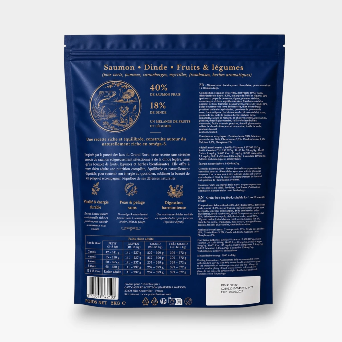 Saumon sans céréales - Eaux vives 2kg